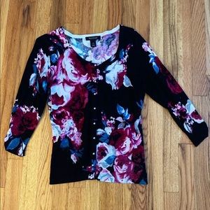 WHBM floral cardigan